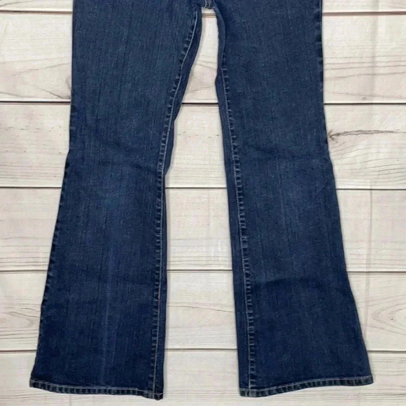 Ann Taylor Loft Flare Dark Blue Denim Jeans 6 - Picture 3 of 10